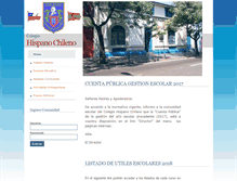 Tablet Screenshot of colegio-hispanochileno.cl